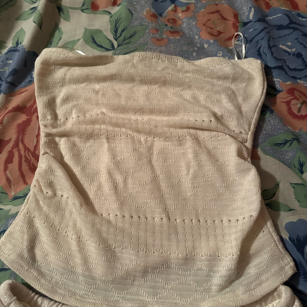 Urban Planet Cream Wide Leg Two Piece - Picture 1 of 3